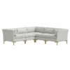 Zara 5 PC Corner Sectional -Cheap Interior Store webimage 601118602 VELVET LIGHT GREY BRASS jpg
