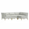 Zara 4 PC Sectional 1 Zara 4 PC Sectional -Cheap Interior Store webimage 601140729 VELVET LIGHT GREY BRASS jpg 1